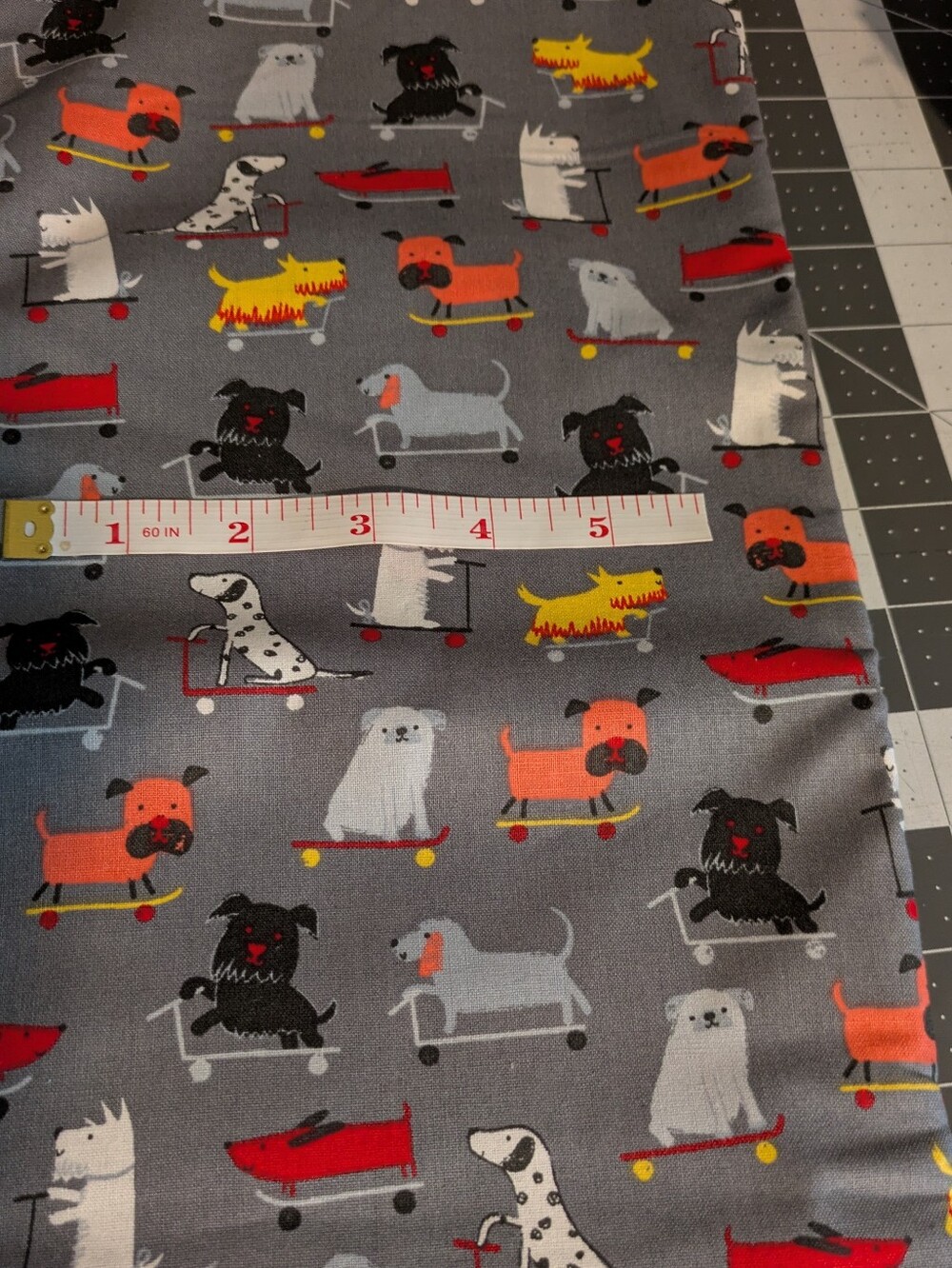 Dog Print Cotton Fabric By The Yard